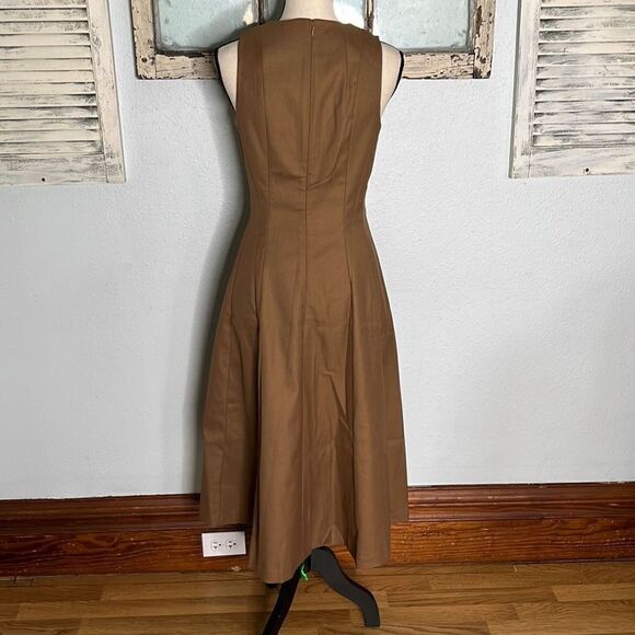 Club Monaco Womens Paneled Midi Dress Sleeveless Rose Brown Size 4 - Picture 7 of 12